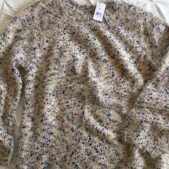 NWT LOFT Oversized Speckled Fuzzy Sweater - Picture 1 of 1